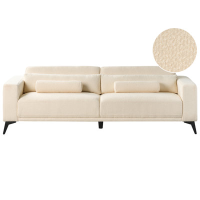 Beliani Sofa 3 Seater Ange Boucle Off-White from B&Q