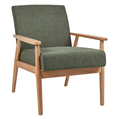 Beliani Armchair Esrum Fabric Light Brown/ Green from B&Q