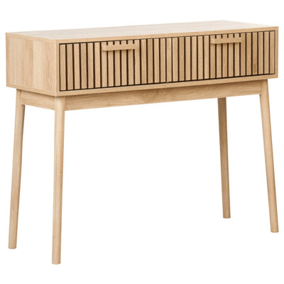 B&Q -  Console Table Lynwood Light Brown