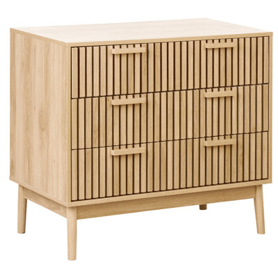 B&Q -  3 Drawer Chest Lynwood Light Brown