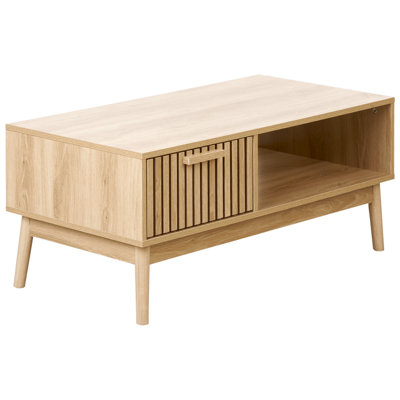B&Q -  Coffee Table Lynwood Light Brown With Storage