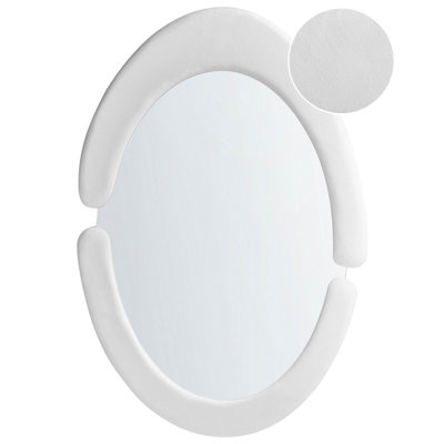 B&Q -  Wall Mirror Massay 53 Cm 90 Cm Velvet White