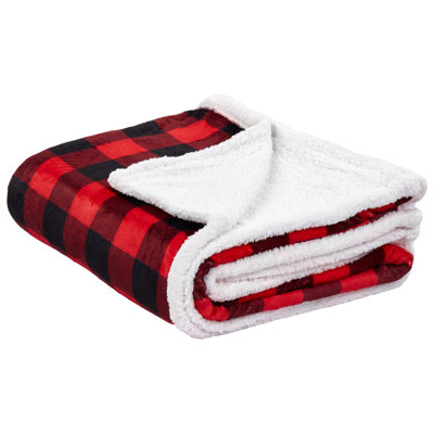Beliani Blanket Liquorice 150 X 200 Cm Red from B&Q