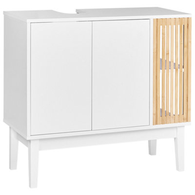 Beliani Washbasin Cabinet Nubes 80 Cm White from B&Q