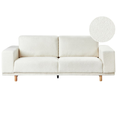 Beliani Sofa 3 Seater Nivala Boucle Off-White from B&Q