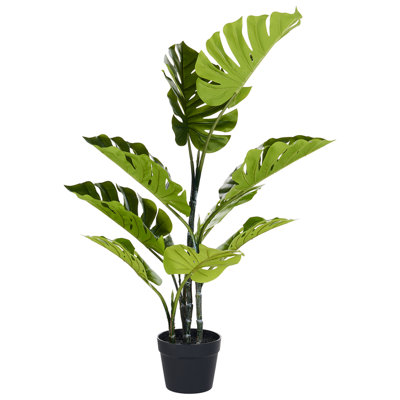 Beliani Artificial Plant Monstera Plant Green