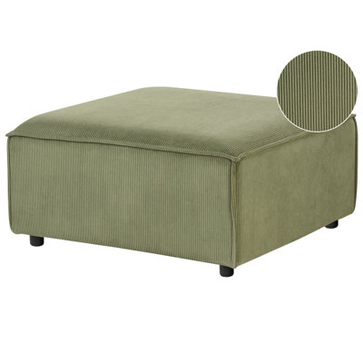 Beliani  Ottoman Ardal Corduroy Green from B&Q