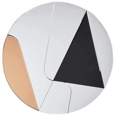 B&Q -  Wall Mirror Trouville 80 Cm 80 Cm Black/ Gold