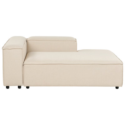 Beliani Left-Hand Chaise Longue Ardal Fabric Beige from B&Q
