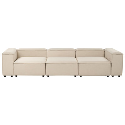Beliani Modular Sofa 3 Seater Ardal Beige Fabric from B&Q