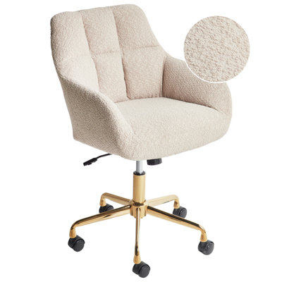 B&Q -  Desk Chair Palmdale Boucle Beige
