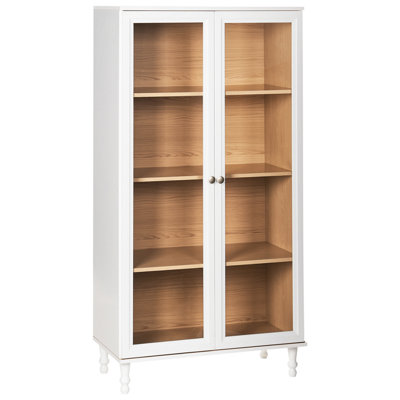 B&Q -  Glass Display Cabinet Tingledale 80 Cm White