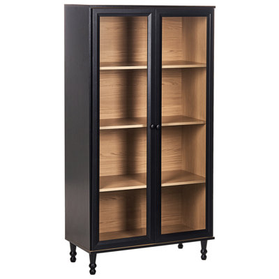 B&Q -  Glass Display Cabinet Tingledale 80 Cm Black