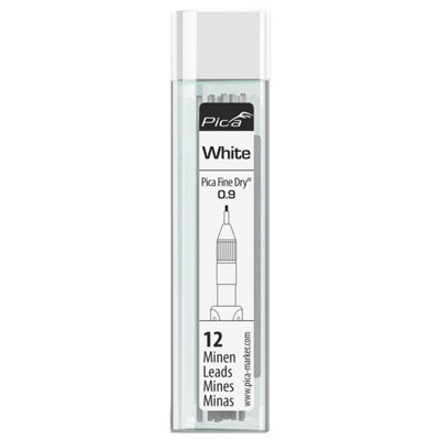 Pica 7032 Refills Fine Dry Replacement Leads White 12 Pieces from B&Q
