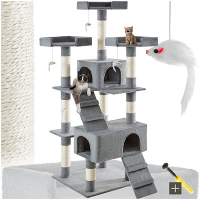 Tectake Cat Tree Barney170 CmSisal Cat Scratching PostsGrey from B&Q