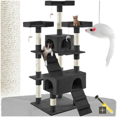 Tectake Cat Tree Barney170 CmSisal Cat Scratching PostsBlack from B&Q