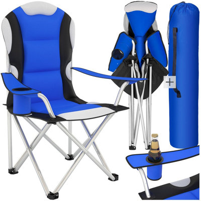 Tectake Camping ChairPadded Seat With Carry BagBluePer Piece from B&Q