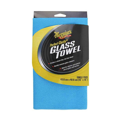 Meguiars Meguiar's Perfect Clarity Glass Towel 6/cv 16 X 16 Blue X190301Eu from B&Q