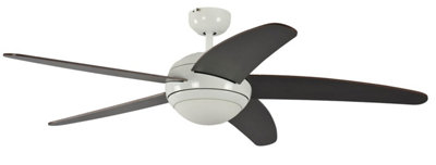 Ceiling Fan Melton White 52 Inch With Light And Remote Control Blades Wanaque from B&Q