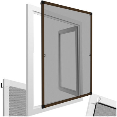 Tectake Aluminum-Framed Window Screens 100 X 120 CmBrown from B&Q