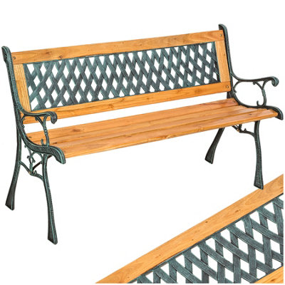 Tectake Garden Bench Tamara2-SeaterWeatherproof128 X 51 X 73 CmBrown from B&Q