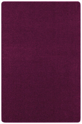 The Rugs Plain Design Rug Polypropylene Durable With 0.85 Cm Pile Height In Purple from B&Q