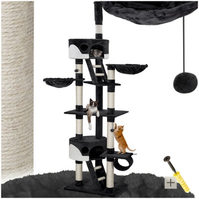 Tectake Cat Tree Hansi243 To 260 CmSisal Cat Scratching PostsBlack/white from B&Q