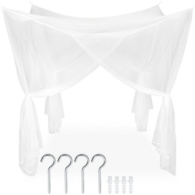 Tectake Mosquito NetFor Single And Double BedsGood Air CirculationFine MeshWhite from B&Q