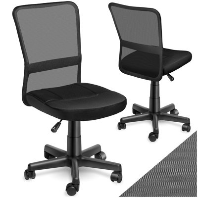 Tectake Office Chair PatrickErgonomic ShapeComfortable PaddingStepless Height AdjustmentBlack from B&Q