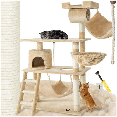 Tectake Cat Tree Marcel141 CmSisal Cat Scratching PostBeige from B&Q