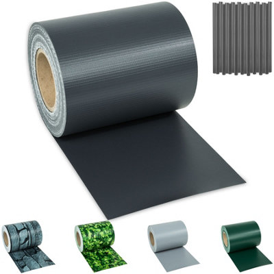 Tectake Privacy FilmDouble-Sided PrintOpaque And Tear-ResistantFastening Clips Included 70 M Anthracite from B&Q