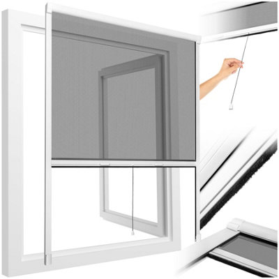 Tectake Fly Screen Roller Blind 90 X 160 CmWhite from B&Q