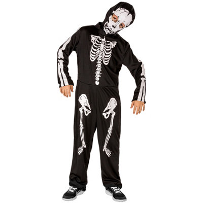 B&Q -  Boys Skeleton Costume  300056Black 140 (10-12Y)