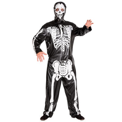 B&Q -  Mens Skeleton Costume 300095Black L