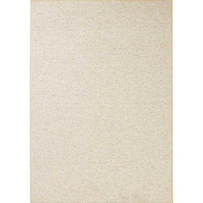 The Rugs Wolly Tufted Wool Look Rug Dense Soft Pile Plain Living Room In Cream from B&Q