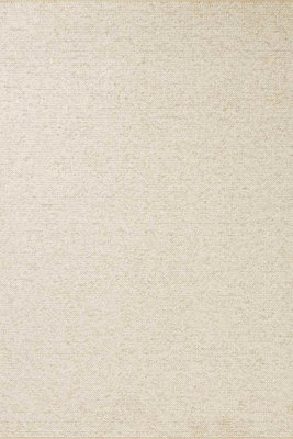 The Rugs Wolly Tufted Wool Look Rug Dense Soft Pile Plain Living Room In Cream from B&Q