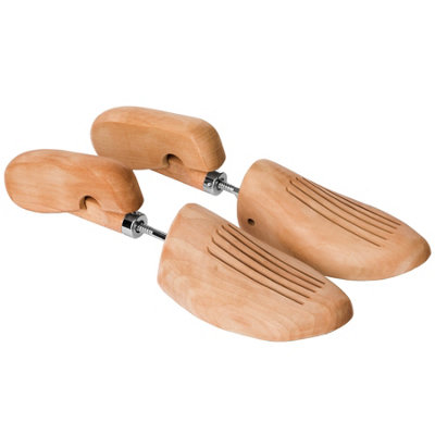 Tectake Unisex Brown Shoe Stretcher Pair Wood - 42-43 In - Image 2