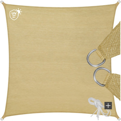B&Q -  Shade SailRectangular With Uv Protection 50+Water-Repellent3 X 3 MBeige