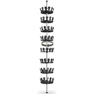 B&Q -  48 Pair Shoe Rack 8 Tier Shelf Organiser Storage Stand Holder Black