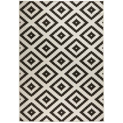 B&Q -  Malta Reversible Indoor Outdoor Rug Flatweave Polypropylene In Black