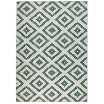 B&Q -  Malta Reversible Indoor Outdoor Rug Flatweave Polypropylene In Green