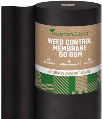 Gardengloss 50 M 2 Weed Control Membrane (50 Gsm)Water Permeable And Tearproof Barrier FabricWith High Uv-Stabilisation (50 from B&Q