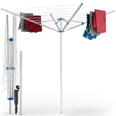 Tectake Aluminum Clothes Drying RackGrey from B&Q