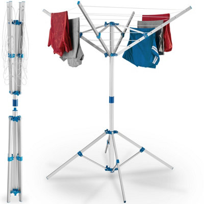 Tectake Portable Aluminum Clothes Drying RackGrey from B&Q