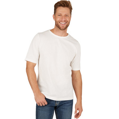 B&Q -  Men  T-Shirt With Round Neck -301278White Xl