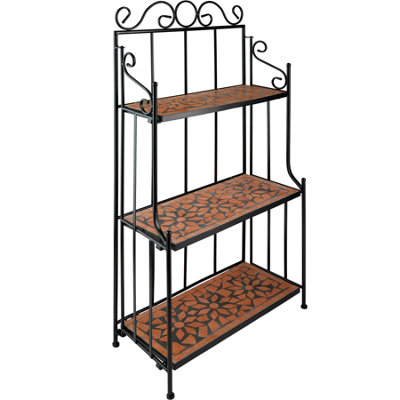 Tectake Plant Stand3 LevelsMosaic Design Terracotta from B&Q