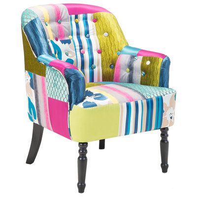 Beliani Armchair Mandal Fabric Multicolour from B&Q