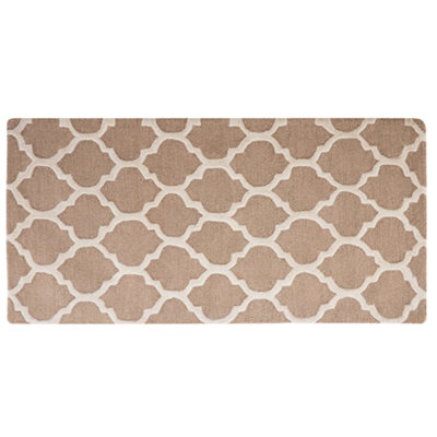 B&Q -  Rug Erbaa Beige 80 X 150 Cm Wool