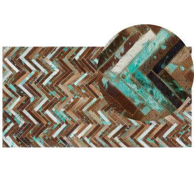 B&Q -  Rug Amasya Brown 80 X 150 Cm Leather