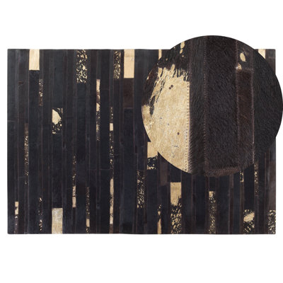 B&Q -  Rug Artvin Brown 140 X 200 Cm Leather
